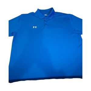Under Armour Men's Vibrant Blue Polo XL heat gear material A-093